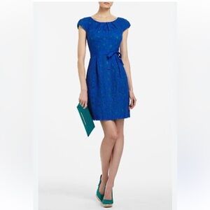 Bcbgmaxazria Rory Colbalt Blue Lace Dress